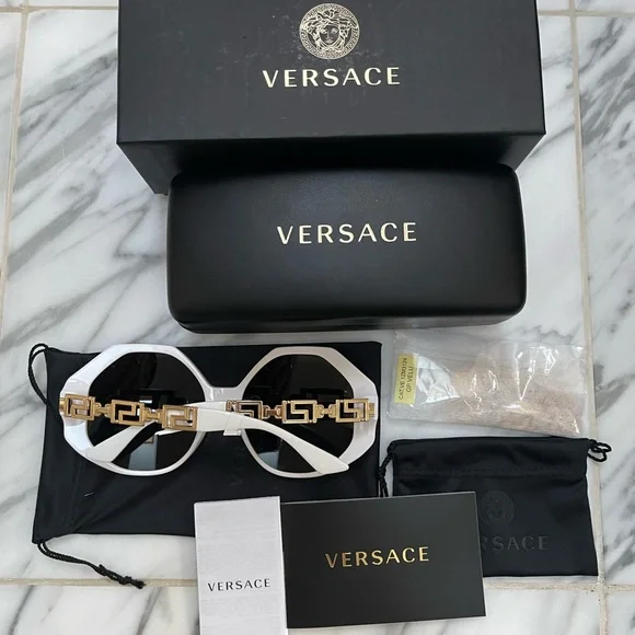 VERSACE FROM THE RUNWAY COLLECTION, WHITE GEOMETRIC  display picture 1
